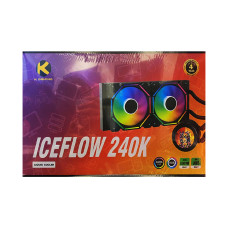 KGAMING ICE FLOW 240K, LIQUID COOLER BLACK.